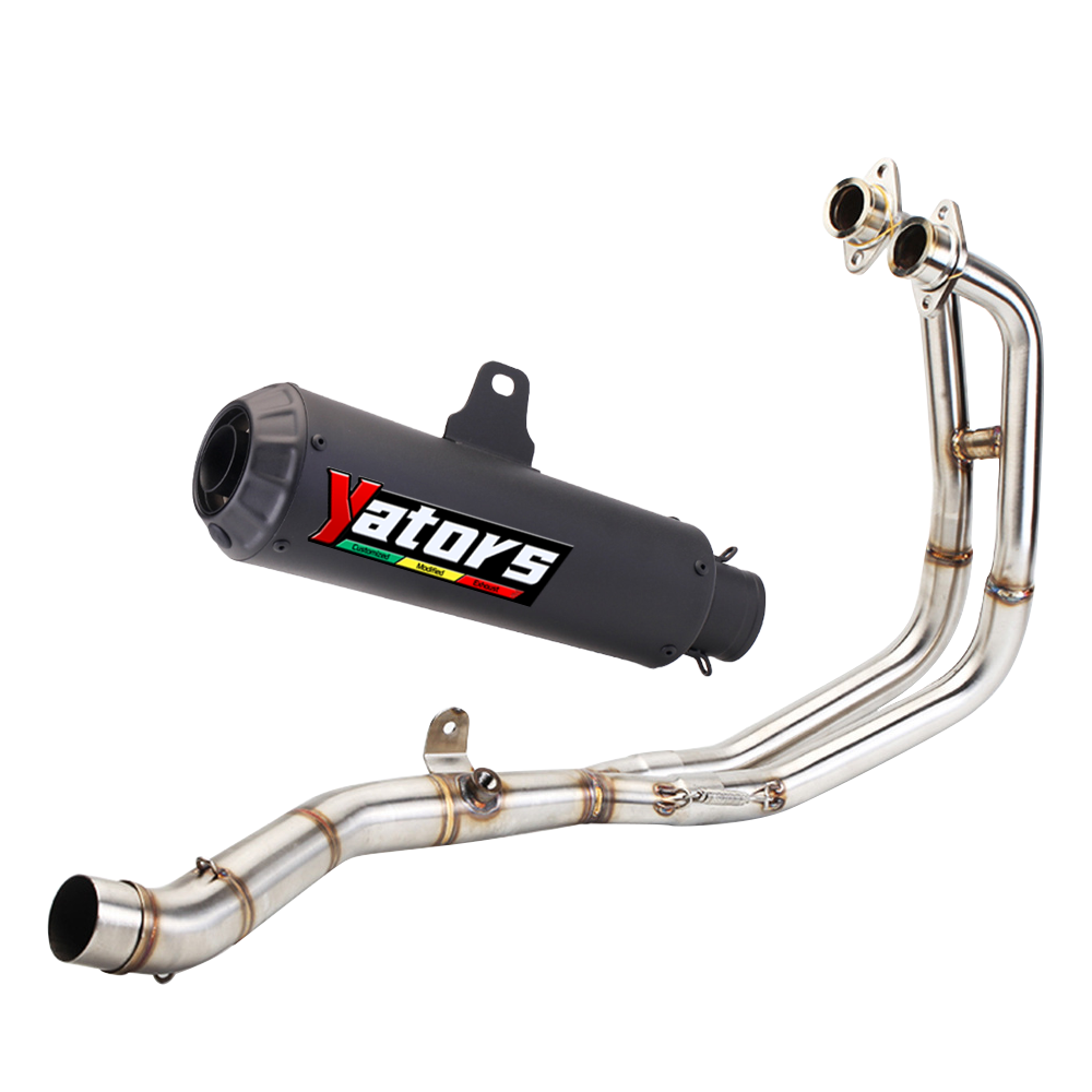 Exhaust Header Link Pipe Muffler Full System for Yamaha YZF R3 R25 2015-2022 - Image 2