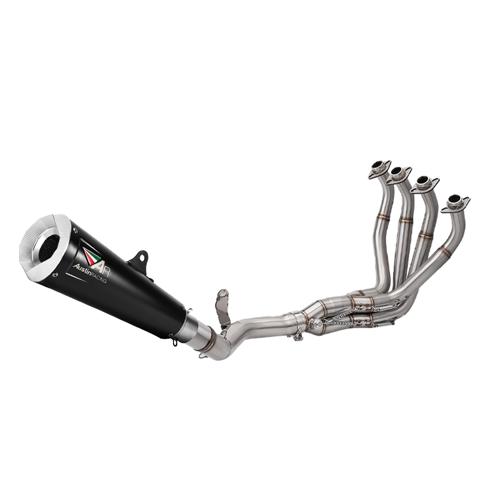 Exhaust System 51mm Header Full Link Pipe Steel Tips Fit Kawasaki Z900 2017-2024