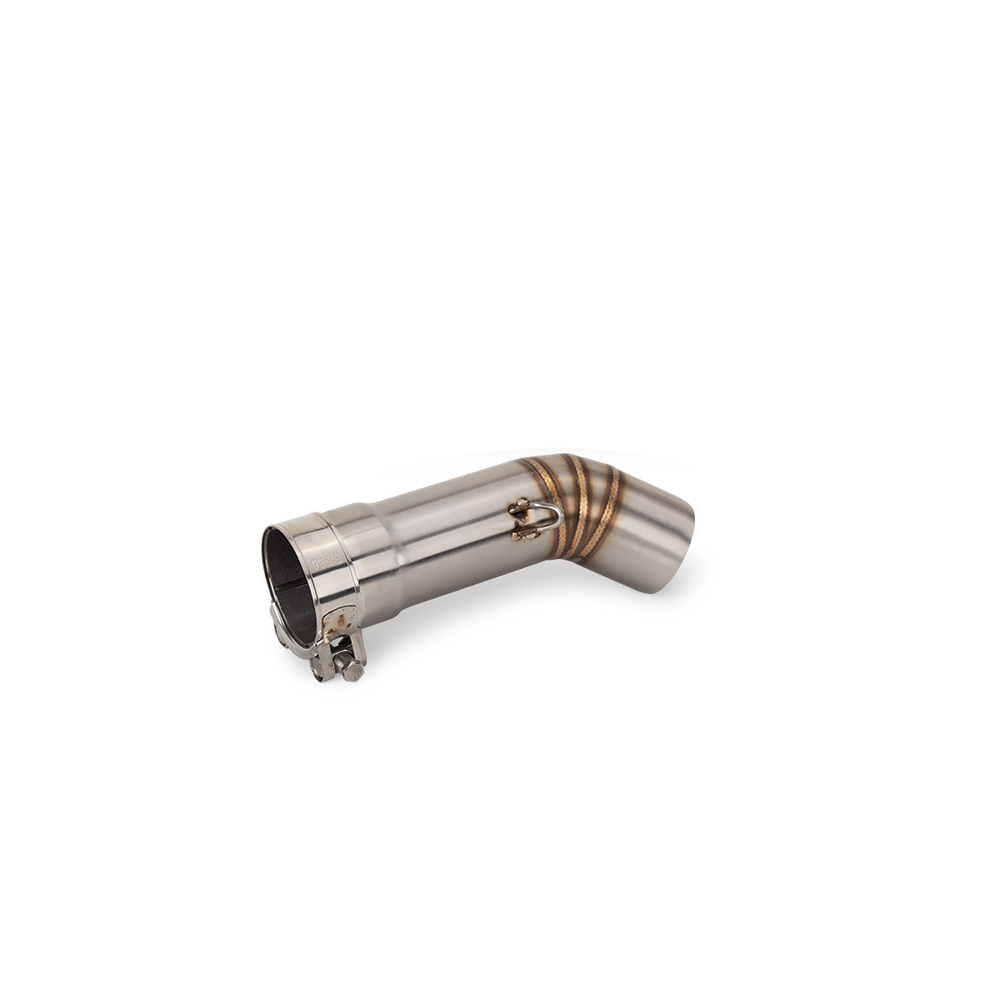 For YAMAHA FZ8N FZ8S YZF-FZ8 Exhaust Black Muffler Tips Mid Link Pipe Slip on - Image 2