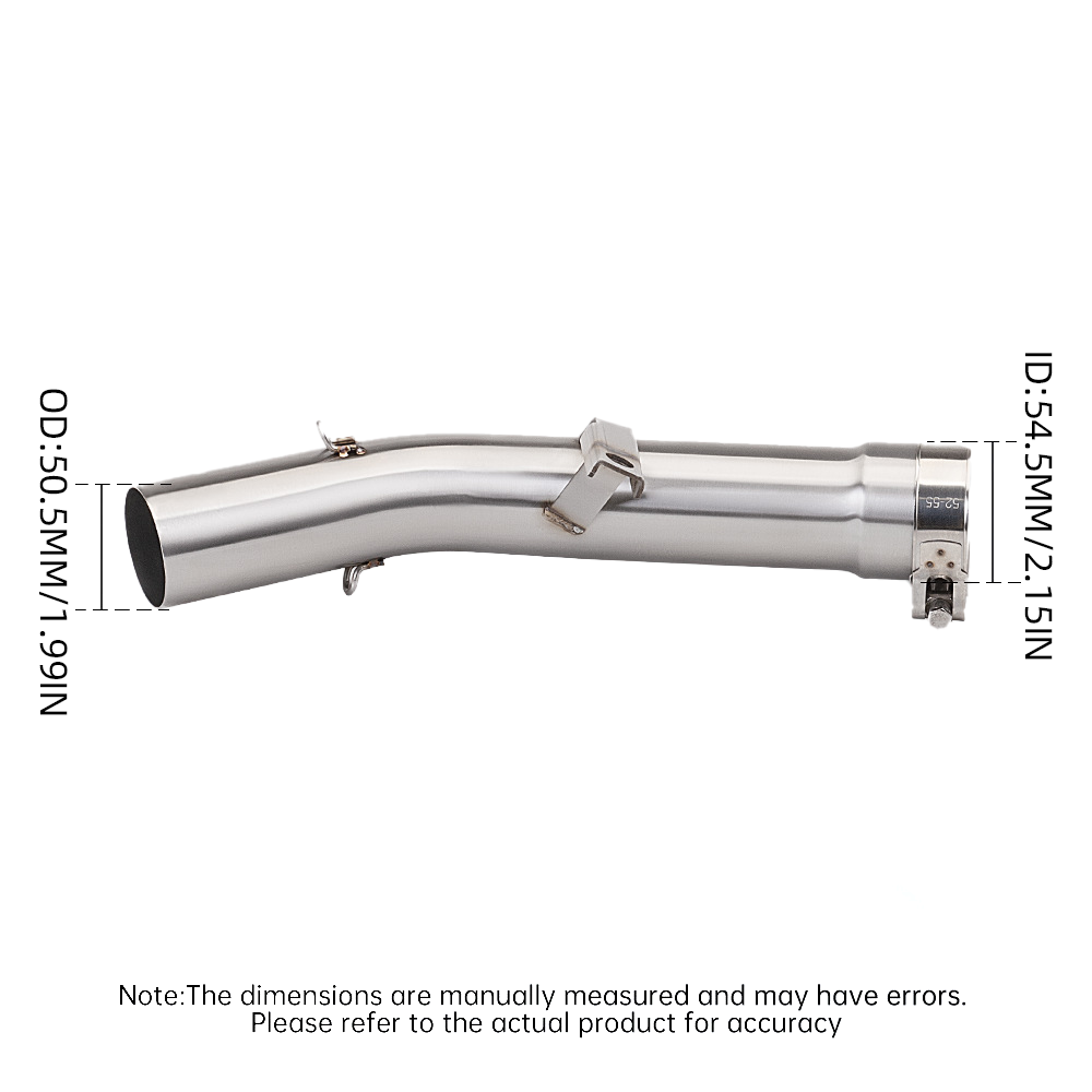Exhaust Mid Pipe Slip-On Muffler Tips For Suzuki GSF650 GSX650F GSF1250 07-16 - Image 3