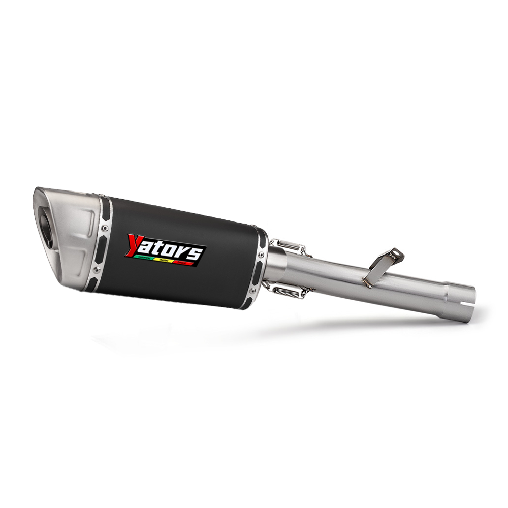 Exhaust Mid Pipe Slip-On Muffler Tips For Suzuki GSF650 GSX650F GSF1250 07-16
