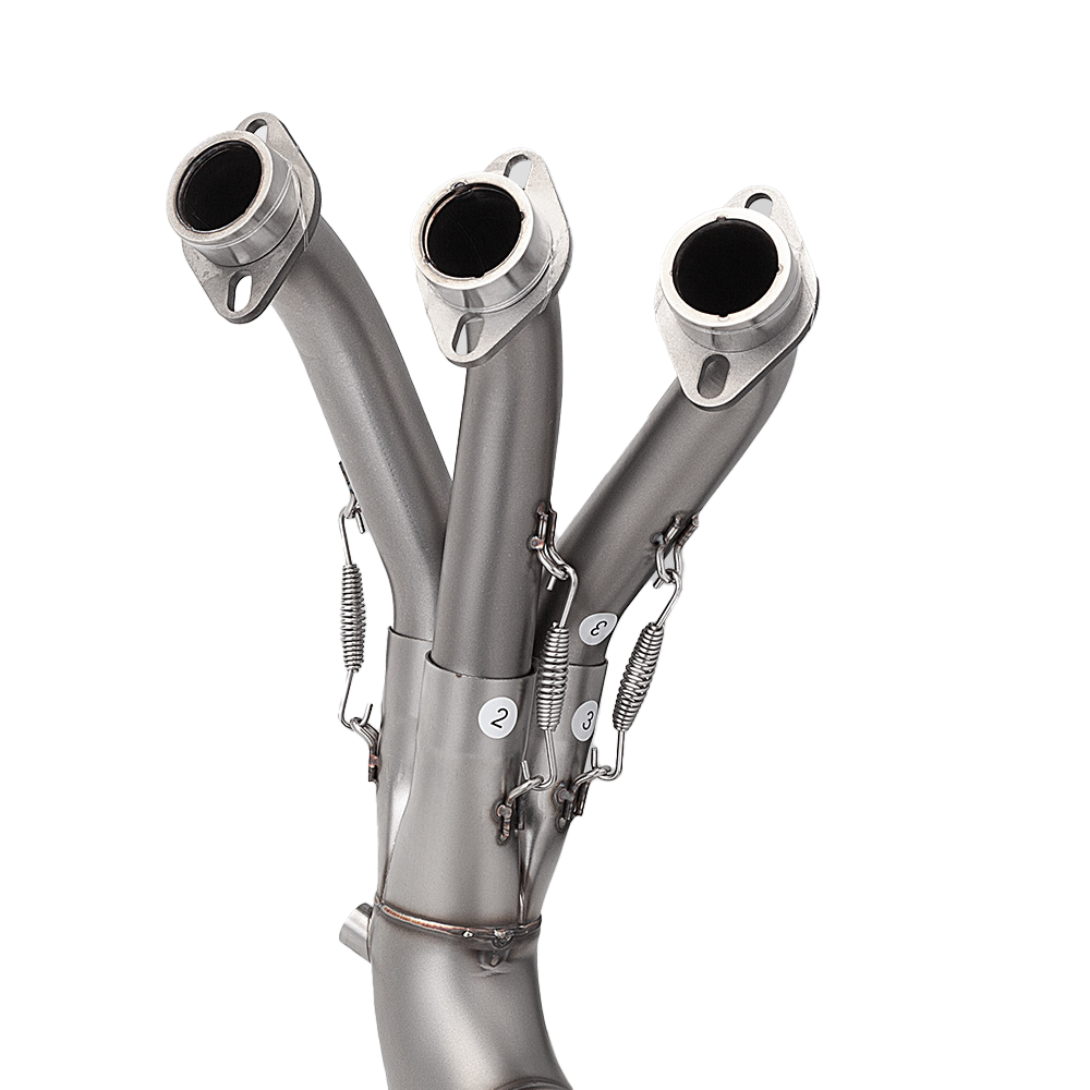 For Yamaha FZ09 MT09 21-25 Exhaust Front Pipe Slip on Muffler Tips Whole System - Image 2