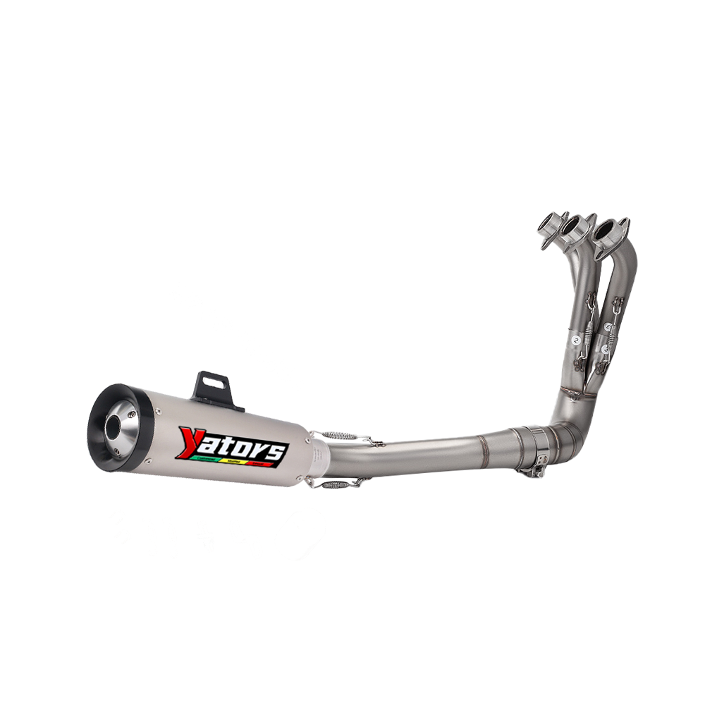 For Yamaha FZ09 MT09 21-25 Exhaust Front Pipe Slip on Muffler Tips Whole System
