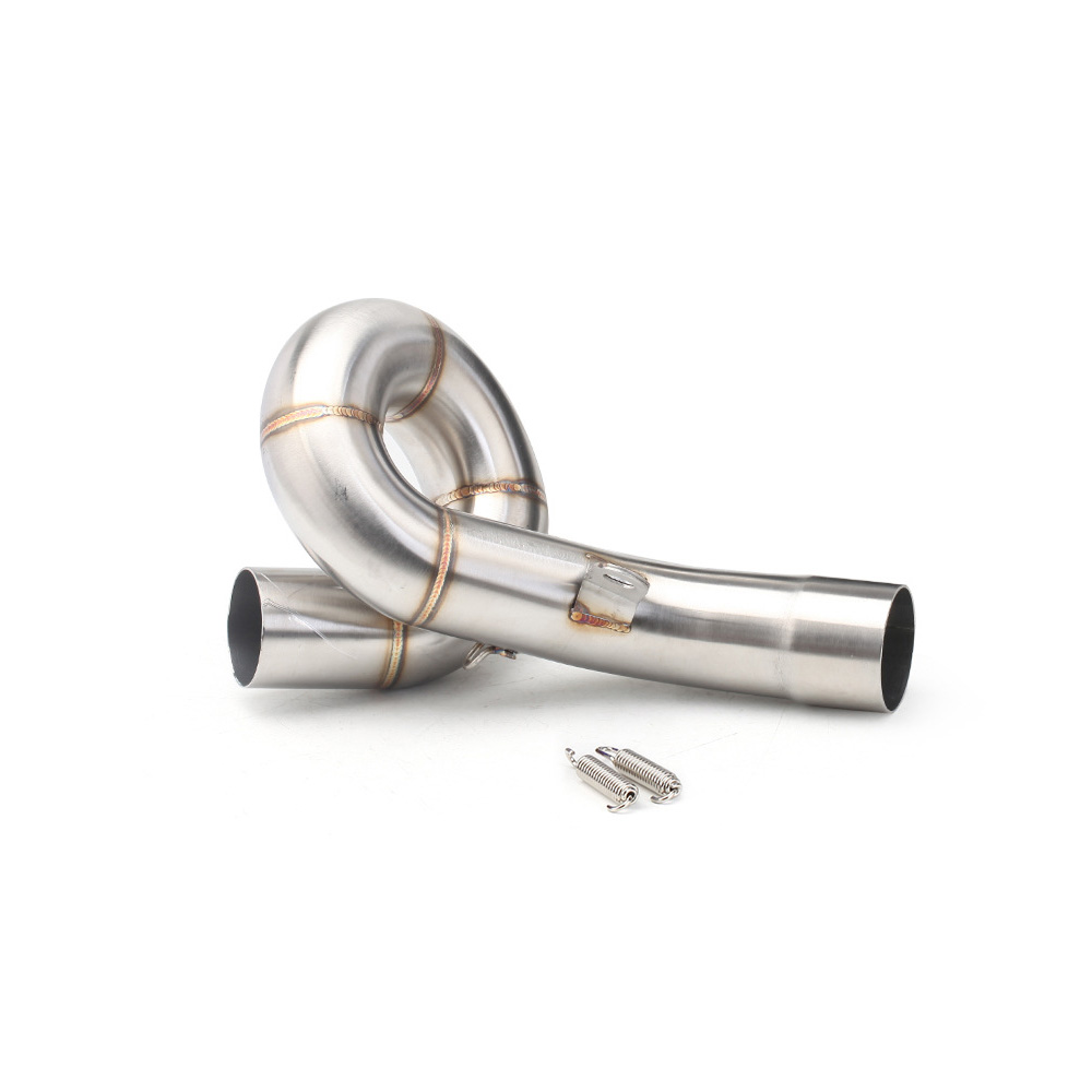 for Kawasaki Ninja ZX6R ZX636 2009-2017 Exhaust Mid Link Pipe Muffler Tips Slip - Image 2