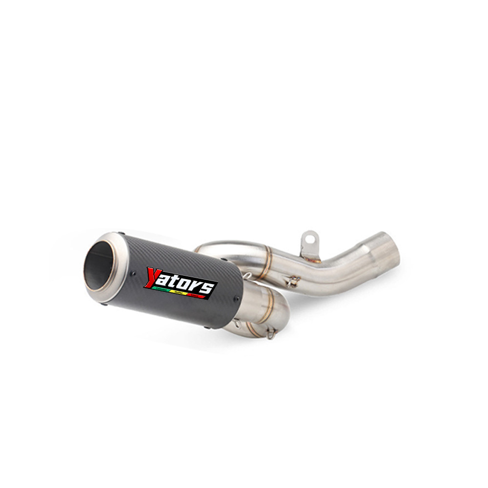 For Kawasaki Ninja ZX6R ZX636 2009-2017 Mid Exhaust Link Pipe 51mm Muffler Tips