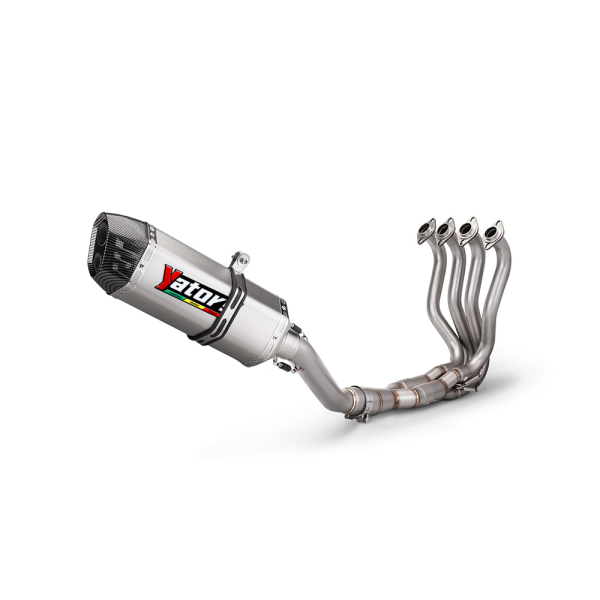 For Kawasaki Ninja ZX6R ZX636 2009-2024 Full System Exhaust Tips Front Link Pipe