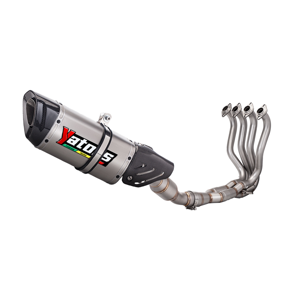 Exhaust Header Pipe Link Muffler For Kawasaki Ninja ZX6R ZX636 2009-2024