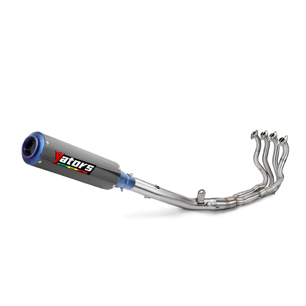 For Kawasaki Ninja ZX6R ZX636 2009-2024 Exhaust System Slip-on Header Mid Pipe