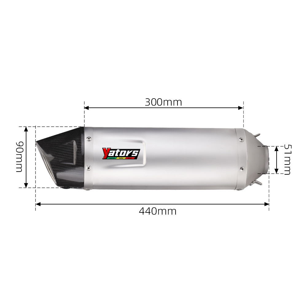 For CF-Moto 650NK 400NK 650MT Motorcycle Exhaust Mid Link Pipe 51mm Muffler Tips - Image 4