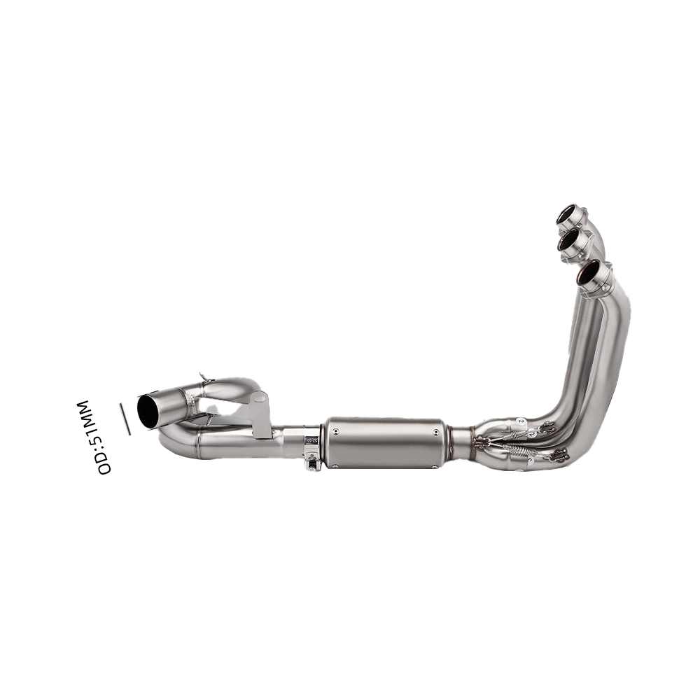 Whole System Silvery Muffler Tip Exhaust Header Pipe For CF-Moto 675R 675SR-R - Image 3