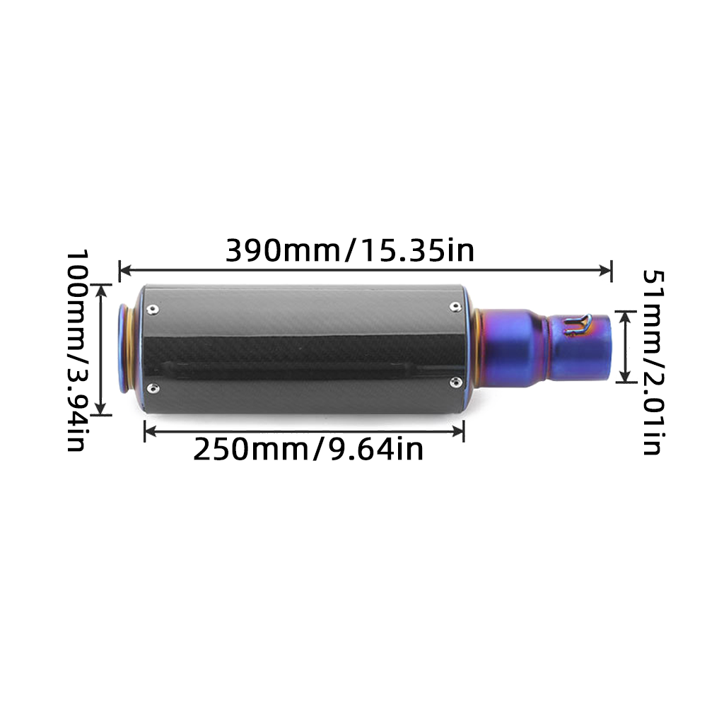 For Suzuki GSX-8S GSX-8R 24 Full System Exhaust Tips Blue Header Link Pipe 390mm - Image 6