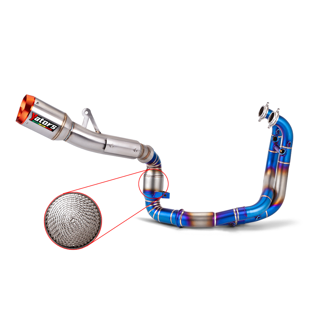 For Duke 790 2014-2025 51MM Slip On Exhaust System Tip Muffler Pipe Modified - Image 2