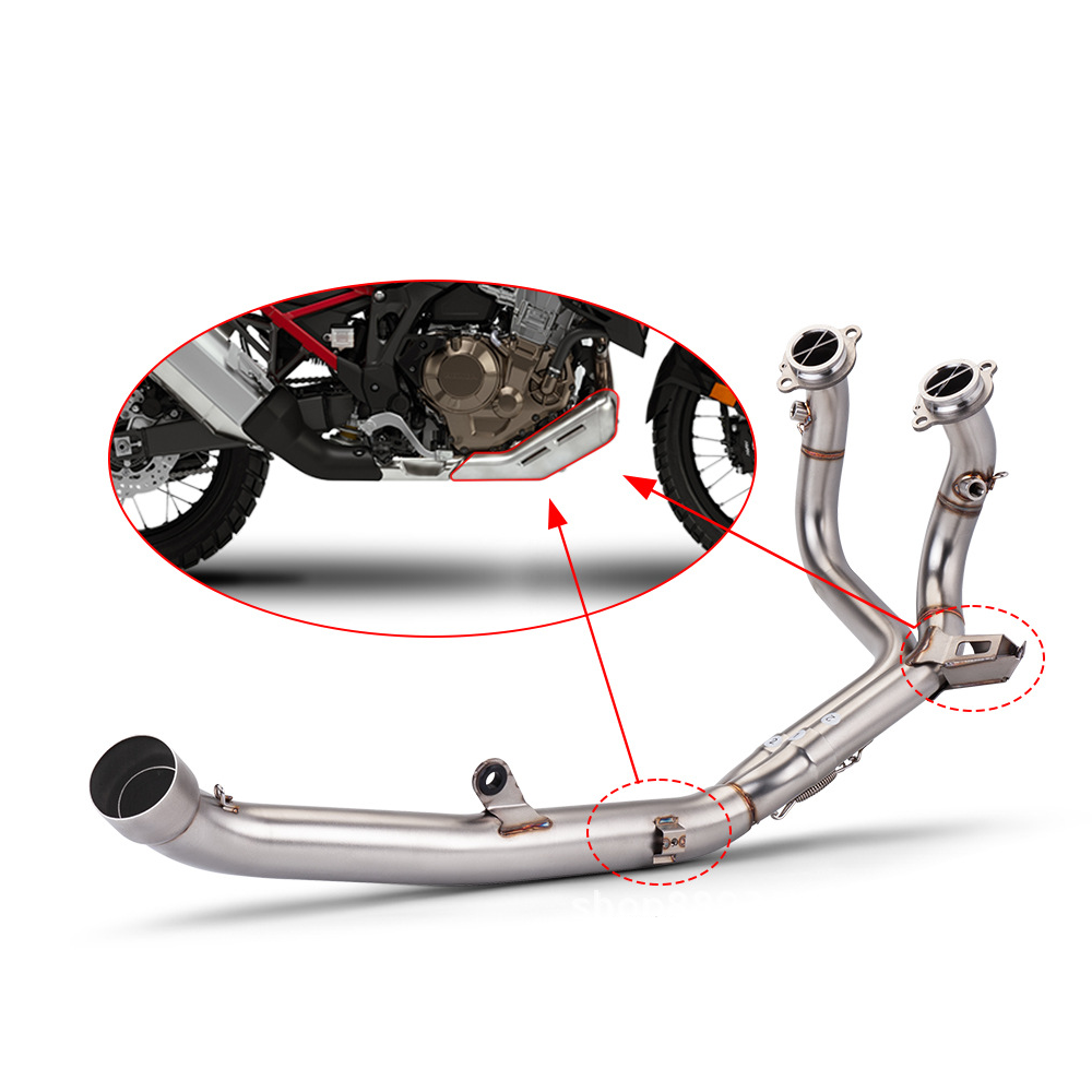 For Honda CRF1100L 2020-2024 Full Exhaust System Carbon Muffler Front Link Pipe - Image 6
