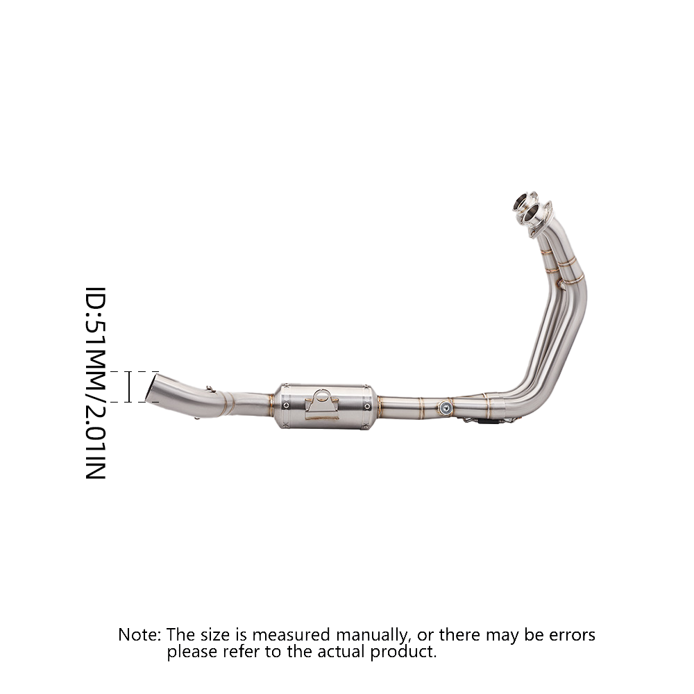 Exhaust Muffler Header Mid Link Pipe For Suzuki 2024 GSX8R GSX-8R Stainless 51mm - Image 2
