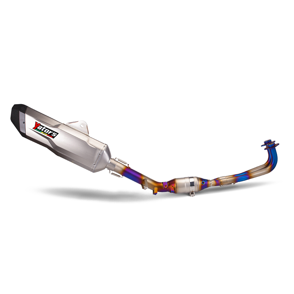 Whole System Muffler Tips Exhaust Header Pipe FOR YAMAHA TMAX 560 2015-23 Blue