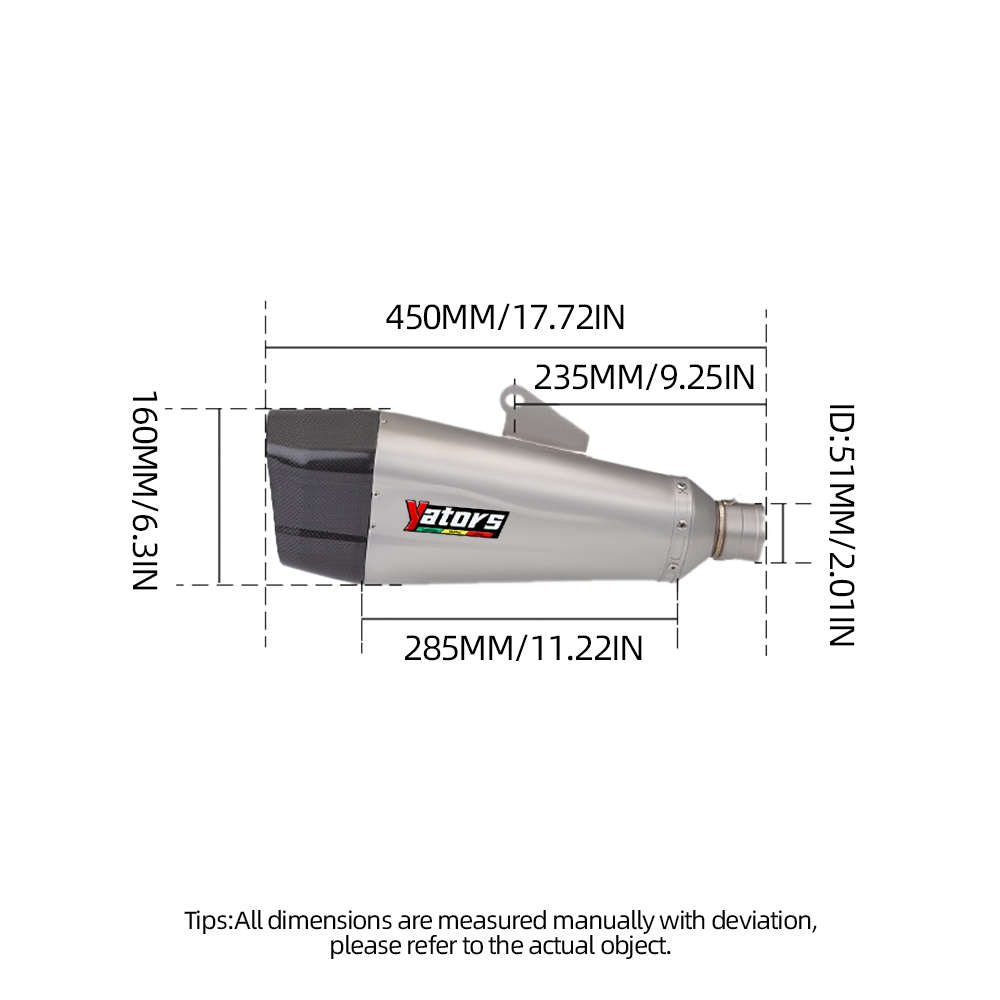 Slip for KYMCO AK550 51mm Muffler Tail Pipe Mid Link Pipe Modified Exhaust Tips - Image 2