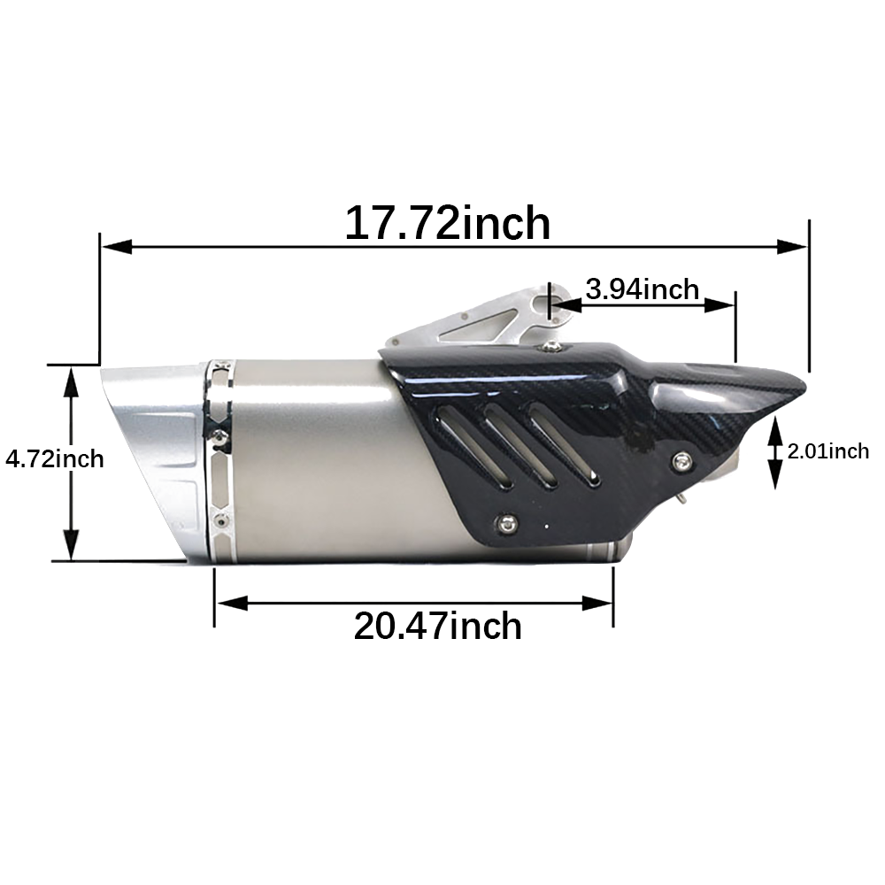 Full System Exhaust Front Pipe Mufflers BLUE For Yamaha YZF R7 MT-07 2021-2023 - Image 2