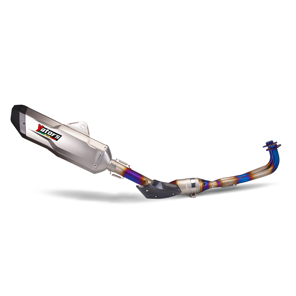 FOR YAMAHA TMAX 560 2015-23 Whole System Muffler Tips Exhaust Header Pipe Blue