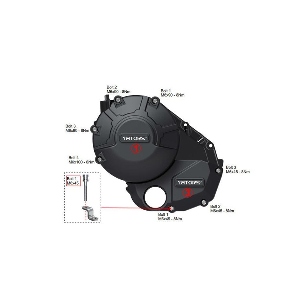 For DUCATI Monster 821 2018-2021 Motorcycle Engine Cover Protector Engine Guard - Image 7