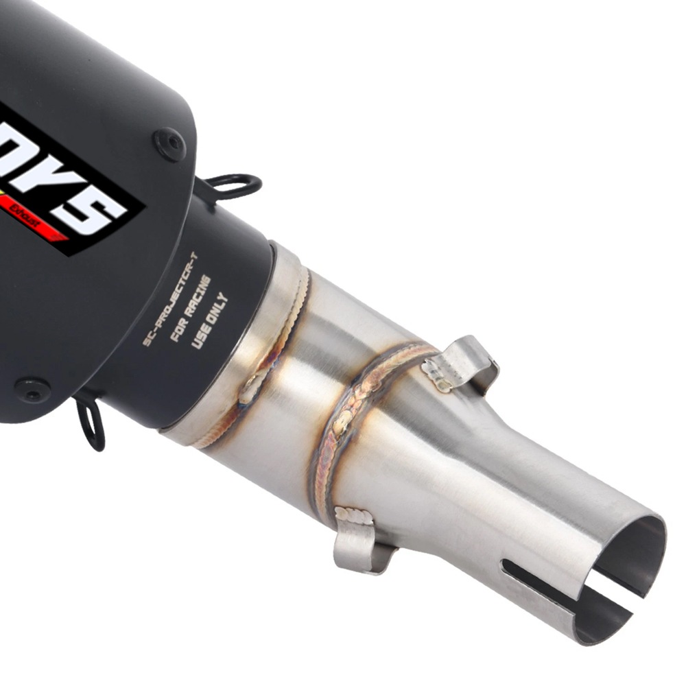 For Yamaha MT-03 YZF R3 R25 Slip Muffler Tips Black Mid Link Pipe Exhaust System - Image 3