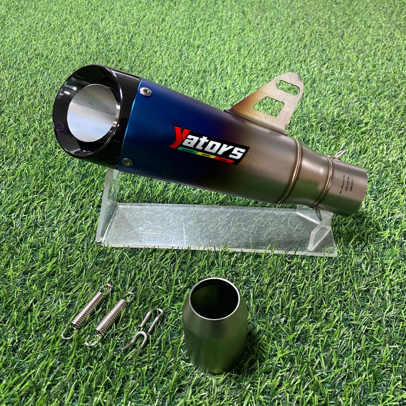 For Yamaha YZF R3 2014-2024 MT-03 Full System Exhaust Front Pipe Blue Muffler - Image 2