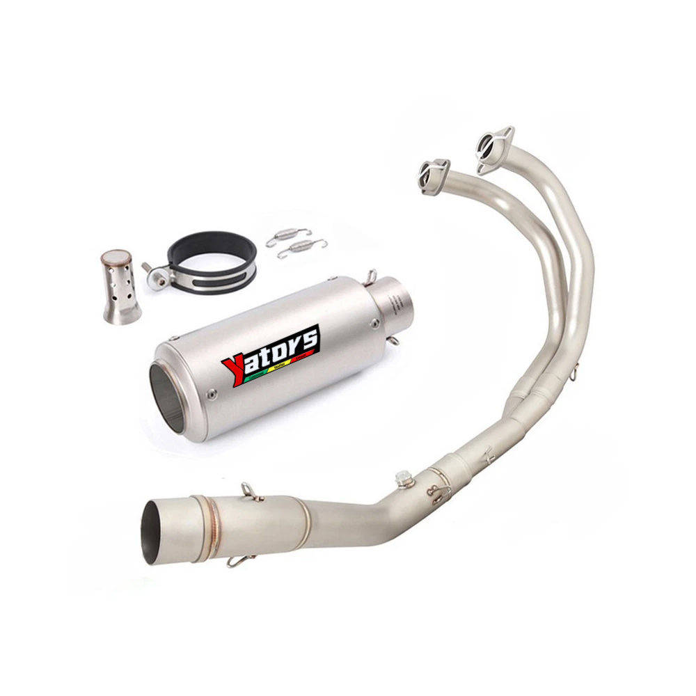 For Yamaha YZF R3 2015-2024 MT-03 Full System Exhaust Header Pipe Black Muffler - Image 2