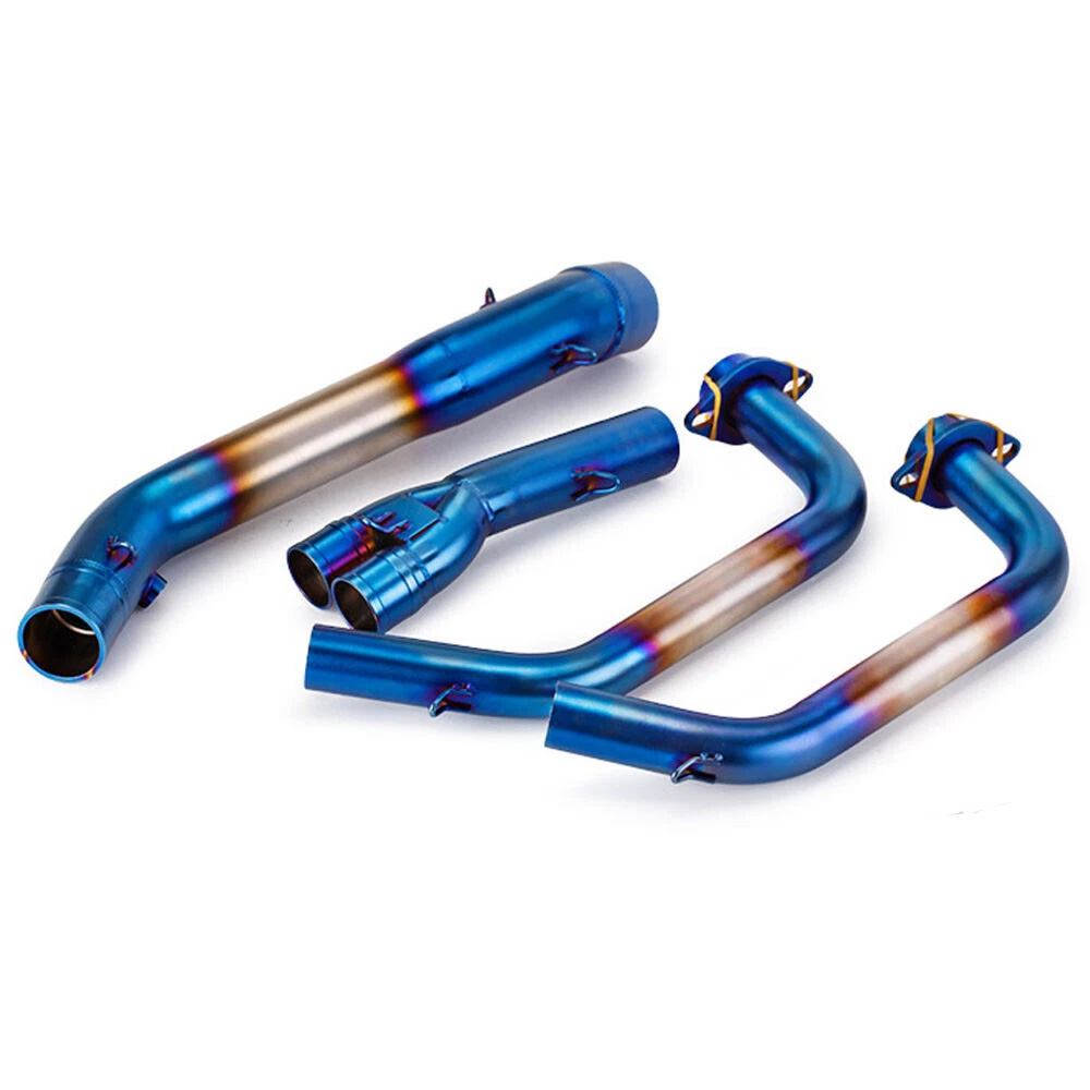 For Yamaha YZF R3 2015-2023 MT-03 Whole System Blue Muffler Exhaust Front Pipe - Image 2
