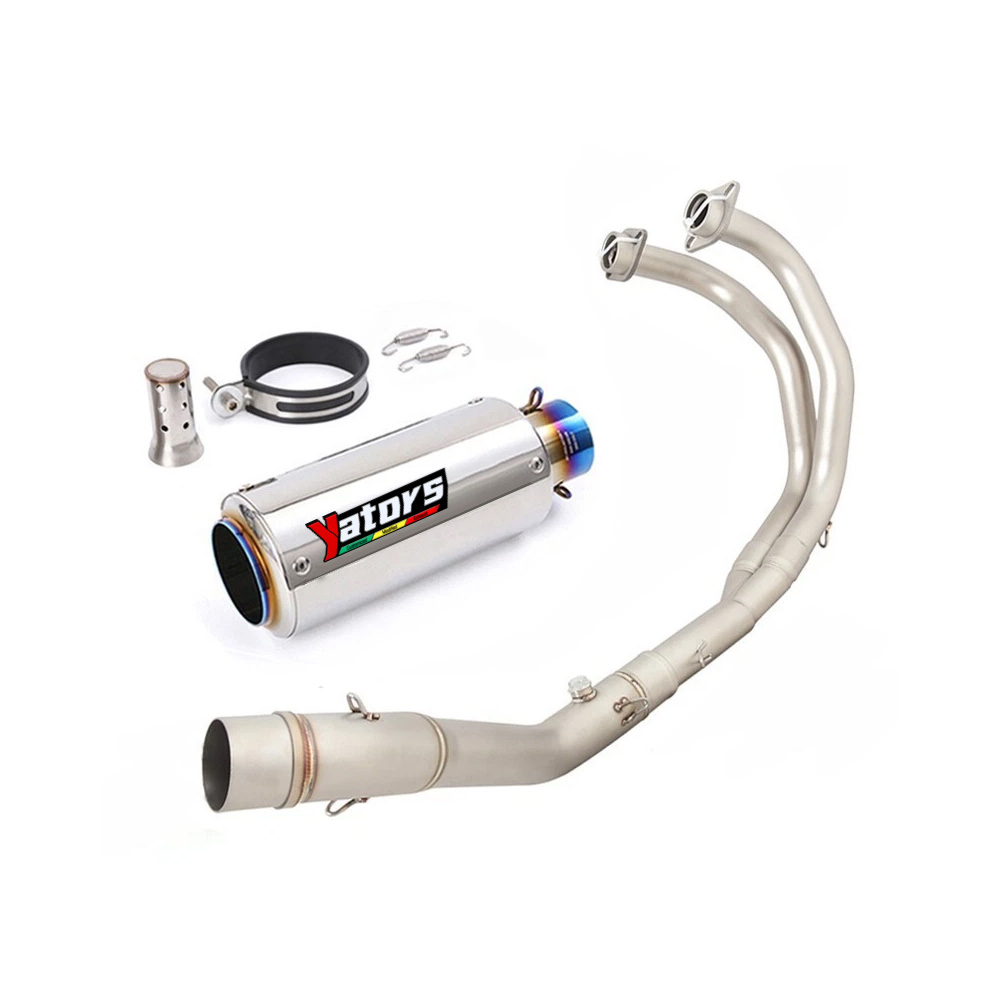 For Yamaha YZF R3 2015-2024 MT-03 Full System Exhaust Header Pipe Black Muffler - Image 5