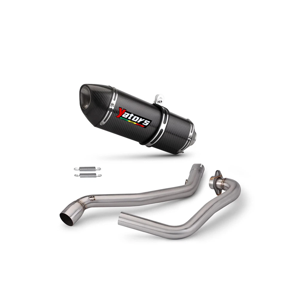 Slip-on For Suzuki SF250 Gixxer 250 Full System Exhaust Front Link Pipe Muffler - Image 2