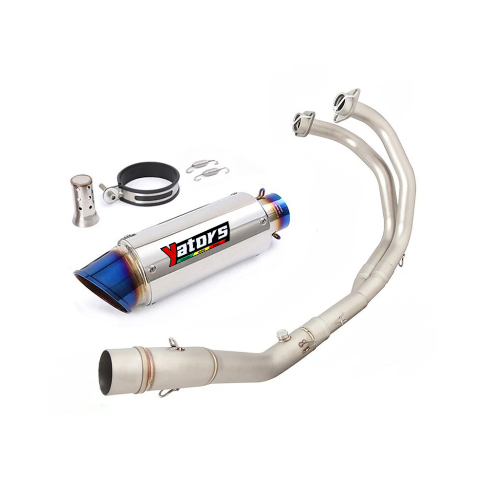 For Yamaha YZF R3 2015-2024 MT-03 Full System Exhaust Header Pipe Black Muffler - Image 2