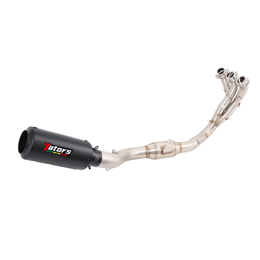 For Yamaha MT-09 2024 2023 2022 2021 Exhaust System Header Pipe Black Muffler