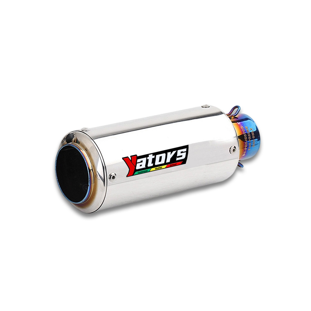 GP Project Stainless Steel SC Exhaust Pipe – Fits Kawasaki/ Yamaha/ Honda/ Suzuki Models (250-1000cc, ZX6R/10R, R1-R25, Etc.)