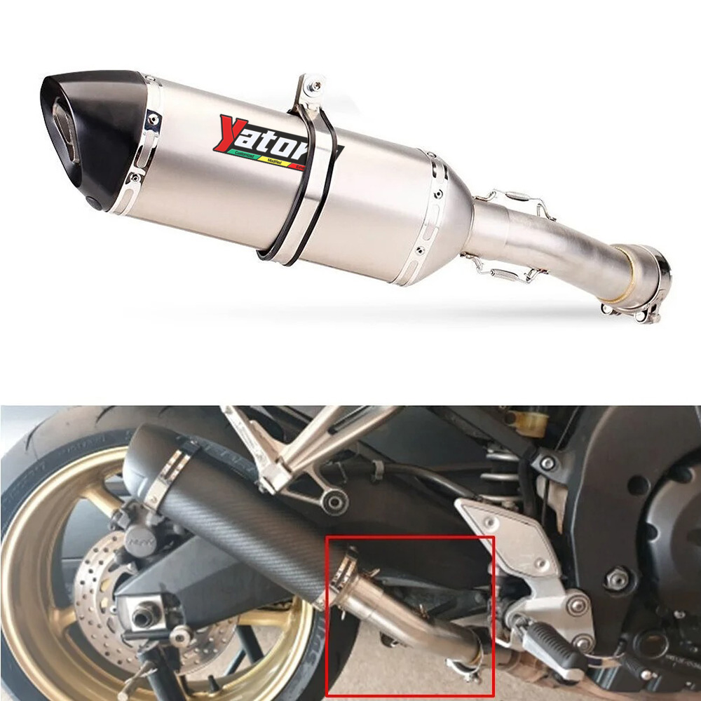 Slip for Yamaha FZ1 2006-2015 Exhaust Tips 470mm Mid Link Pipe Modified System Exhaust Systems Exhausts Pipes - Image 2