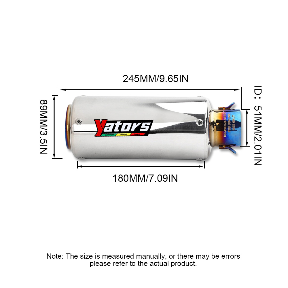 GP Project Stainless Steel SC Exhaust Pipe – Fits Kawasaki/ Yamaha/ Honda/ Suzuki Models (250-1000cc, ZX6R/10R, R1-R25, Etc.) - Image 3
