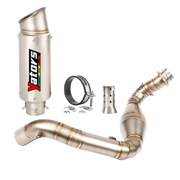 For BMW G310GS G310R Modified System Exhaust Mid Pipe Muffler Tips Blue Slip on