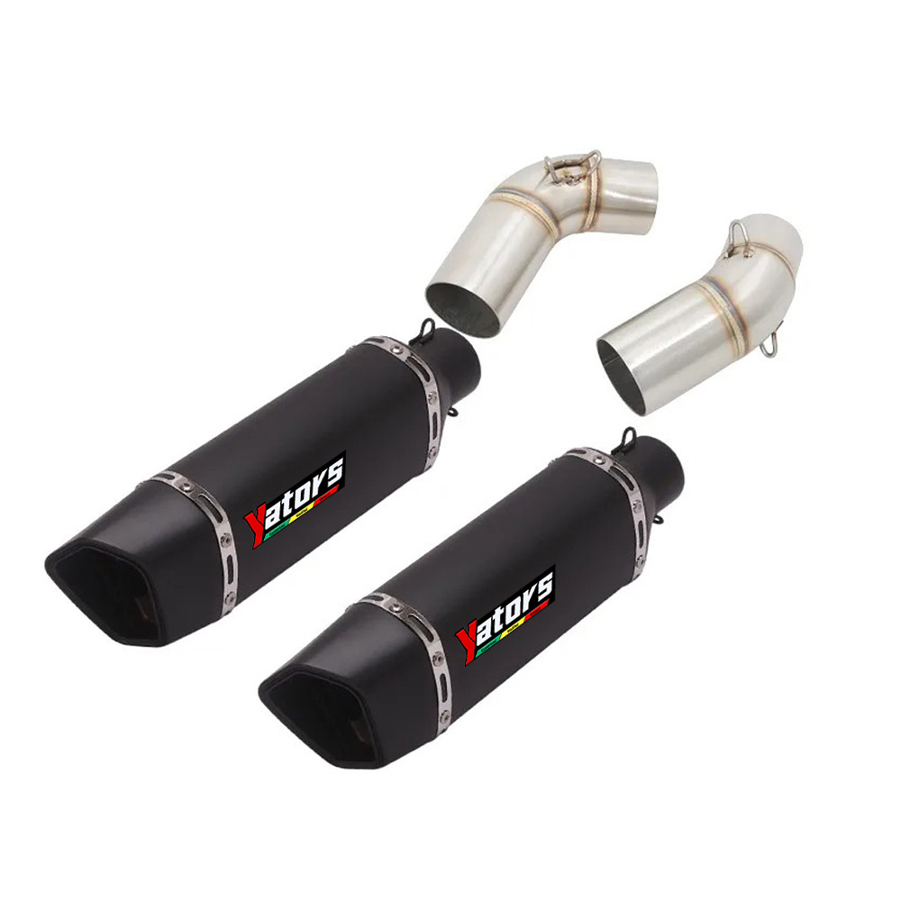 Exhaust System Mid Link Pipe 51mm Muffler For Ducati Monster 696 795 796 1100 - Image 2
