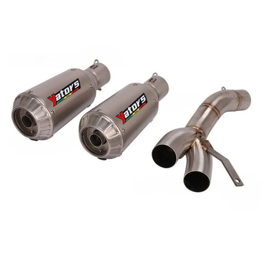 For Ducati Monster 797 Scrambler 803 Exhaust Pipes Dual-outlet Mid 51mm Muffler Exhaust Systems - Image 2