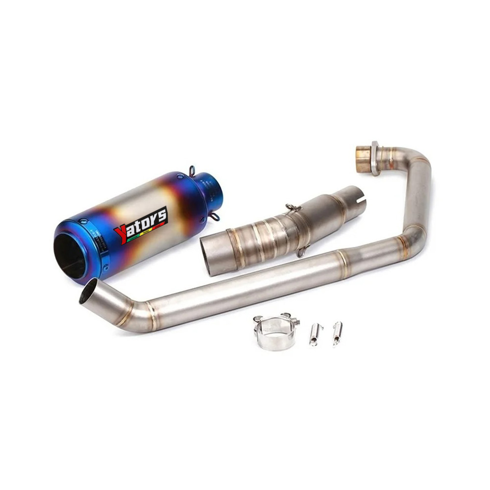 Full Exhaust System Muffler Tips Header Pipe Blue For Honda CBR150R CB150 17-23 Exhausts Pipes - Image 2