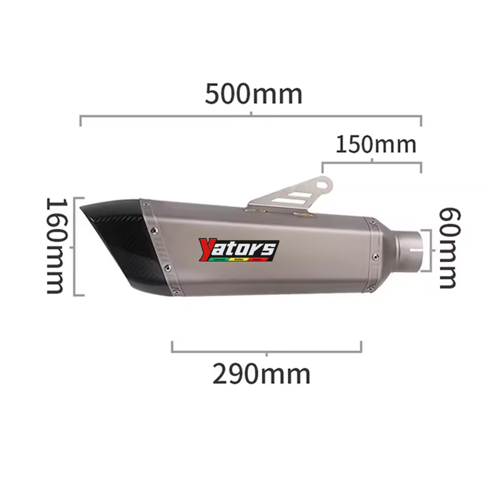 Motorcycle Modified Exhaust Pipe for BMW R1200GS KTM 1290, CFMOTO 800, Z900, CBR650F, 750GS, R3 - Image 2