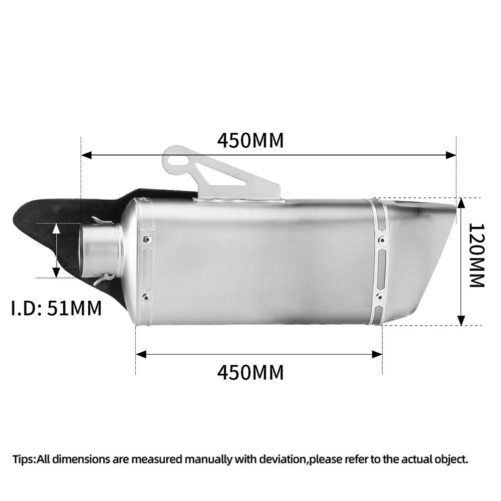 Motorcycle Exhaust Middle Link Pipe 51mm Slip On Muffler For Benelli 752 BJ750GS Exhaust Systems Exhausts Pipes - Image 8