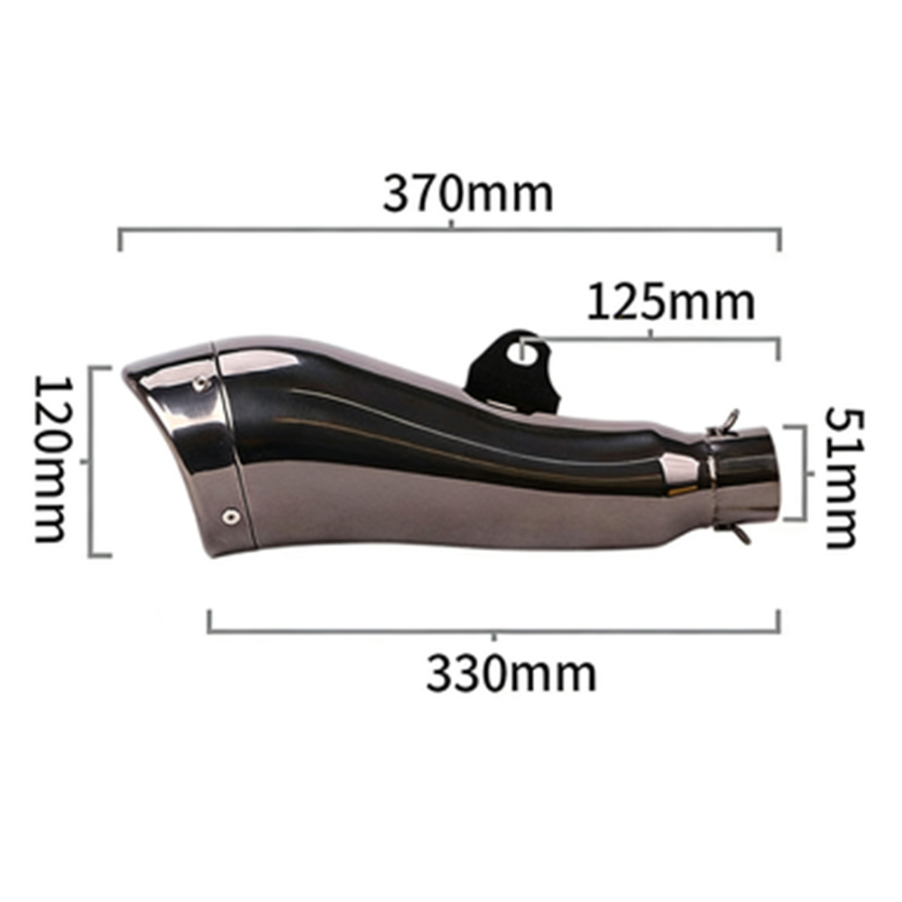 Motorcycle Exhaust Muffler Escape moto For Kawasaki Z400 650 RC390 R3 FZ8 CB1000R GSXR650 GSR750 Z900 PCX NVX 51mm - Image 2