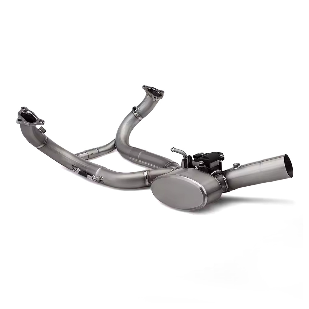 For BMW R1200GS R1250GS with valve electronic valve titanium alloy Front Connect Link Pipe full exhaust escape system 2013-2023 - Image 6