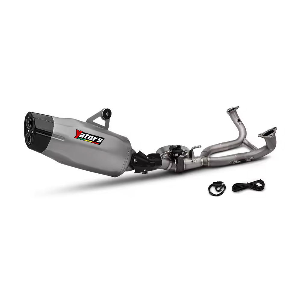 For BMW R1200GS R1250GS with valve electronic valve titanium alloy Front Connect Link Pipe full exhaust escape system 2013-2023