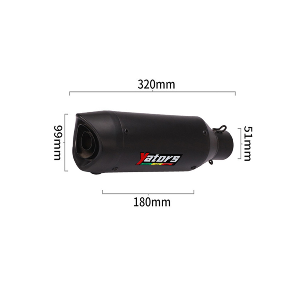 Motorcycle Exhaust Rear Muffler for Benelli 502C, Kawasaki Ninja 400/ZX6R, Yamaha YZF-R6/MT-07, Honda CBR300R - Image 3