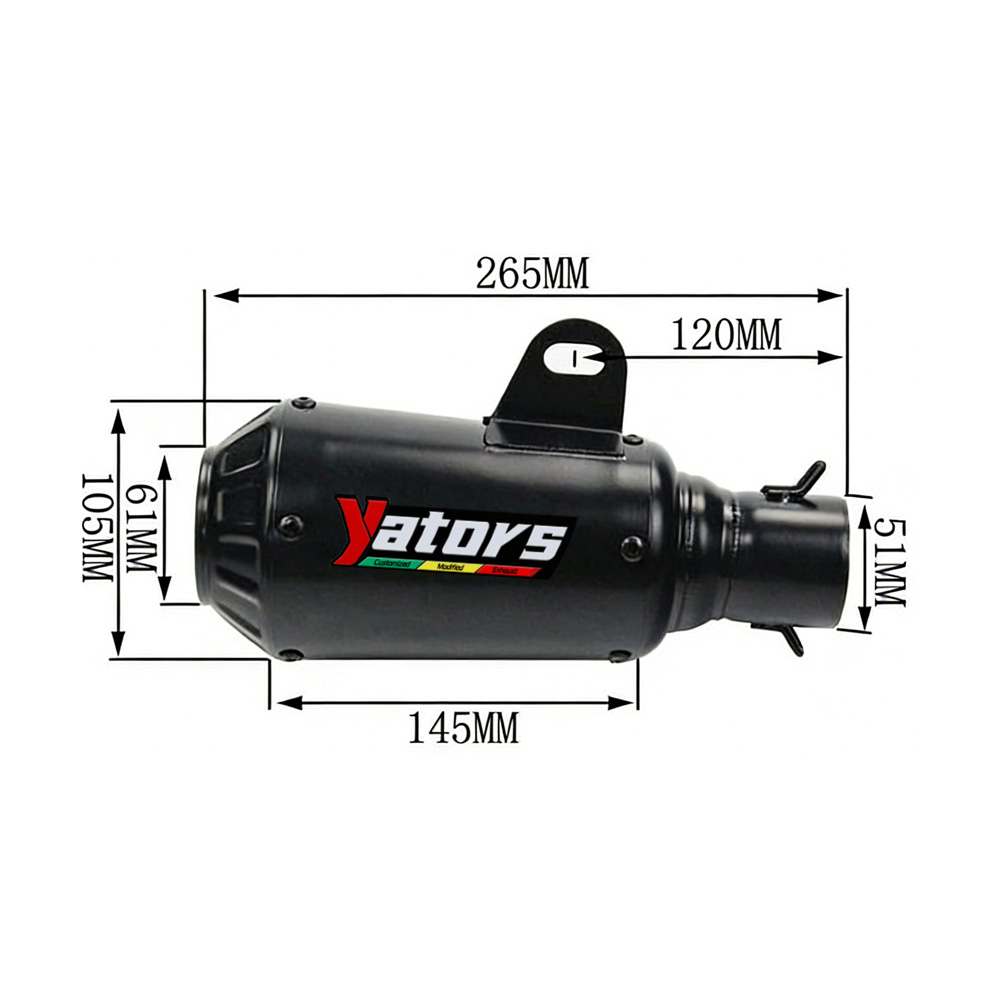 51mm Motorcycle Exhaust Pipe Muffler Slip On For R6 R15 R3 Zx6r Zx10r Z400 Z900 Z1000 Cbr1000 Pcx 125 Rc390 - Image 6