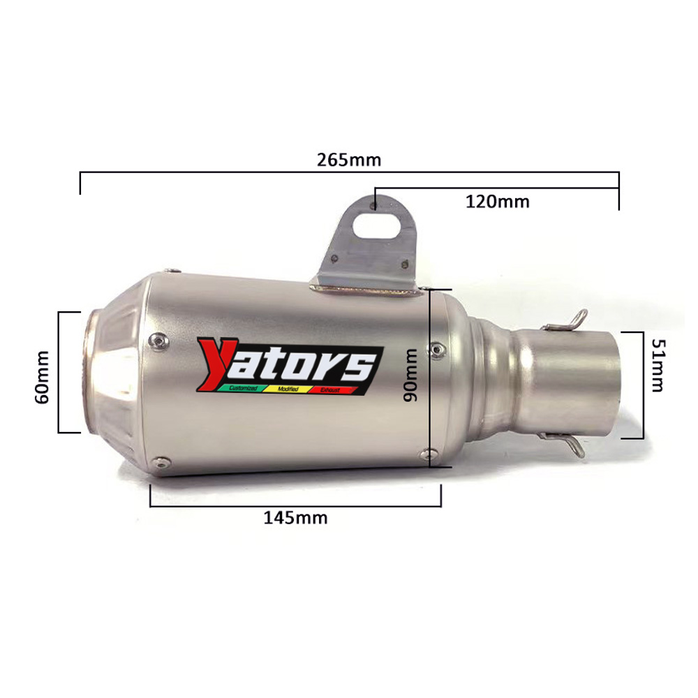 51mm Motorcycle Exhaust Pipe Muffler Slip On For R6 R15 R3 Zx6r Zx10r Z400 Z900 Z1000 Cbr1000 Pcx 125 Rc390 - Image 6