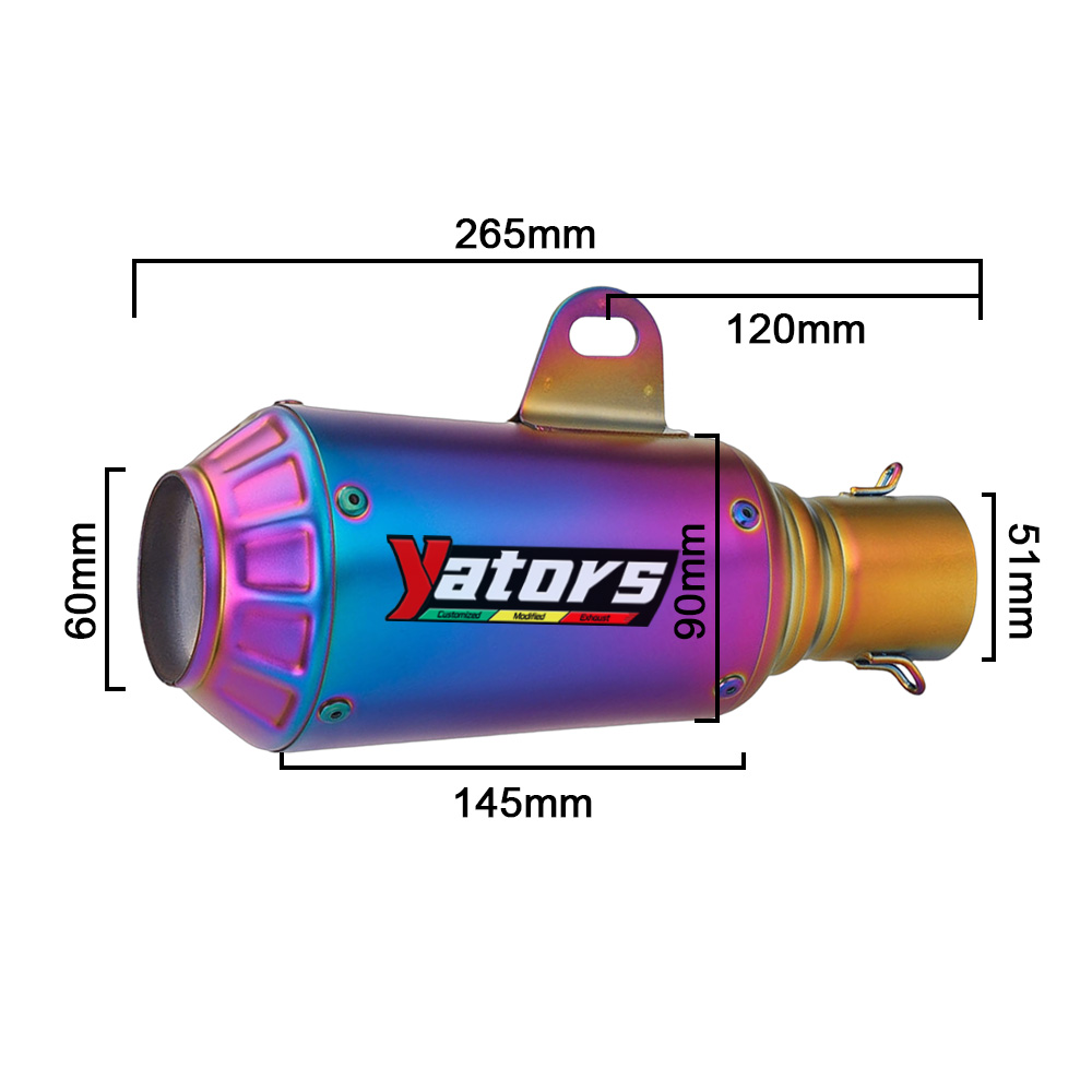 51mm Motorcycle Exhaust Pipe Muffler Slip On For R6 R15 R3 Zx6r Zx10r Z400 Z900 Z1000 Cbr1000 Pcx 125 Rc390 - Image 6